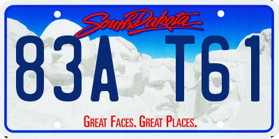SD license plate 83AT61
