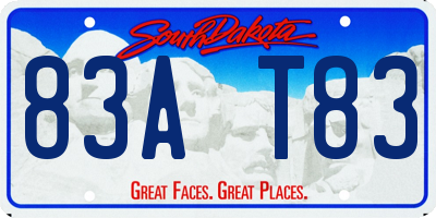 SD license plate 83AT83