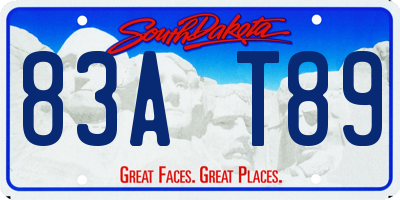 SD license plate 83AT89