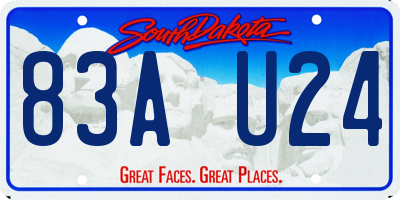 SD license plate 83AU24