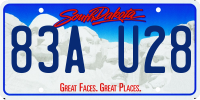 SD license plate 83AU28