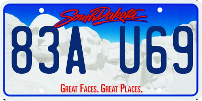 SD license plate 83AU69
