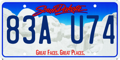 SD license plate 83AU74