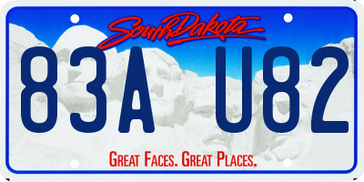 SD license plate 83AU82