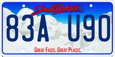 SD license plate 83AU90