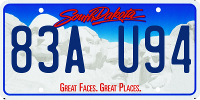 SD license plate 83AU94