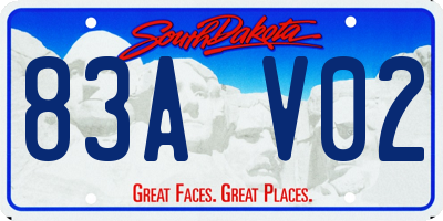 SD license plate 83AV02