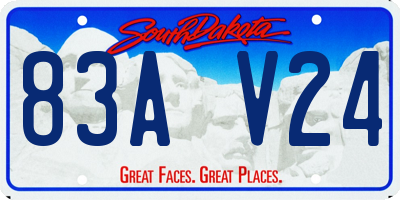 SD license plate 83AV24