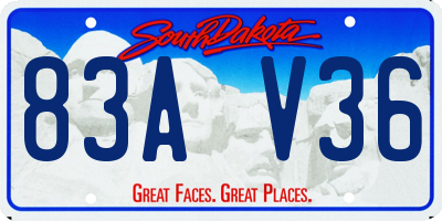 SD license plate 83AV36