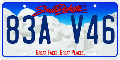 SD license plate 83AV46