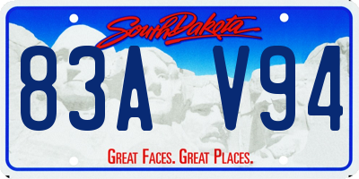 SD license plate 83AV94