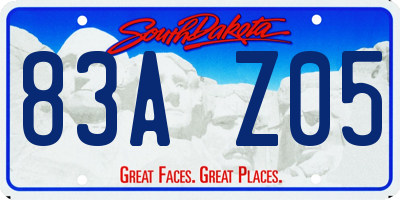 SD license plate 83AZ05