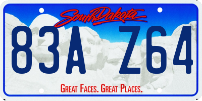 SD license plate 83AZ64