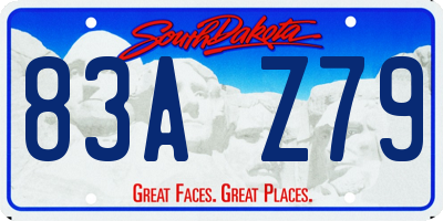 SD license plate 83AZ79