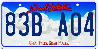 SD license plate 83BA04