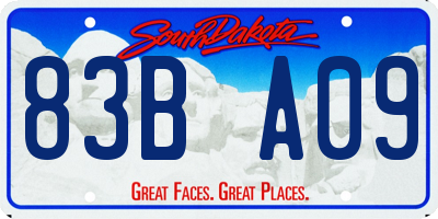 SD license plate 83BA09