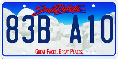 SD license plate 83BA10
