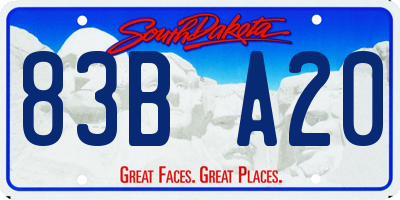 SD license plate 83BA20
