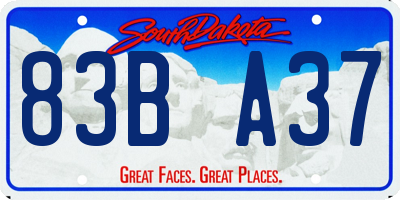 SD license plate 83BA37
