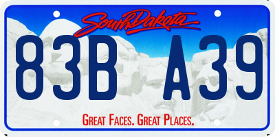 SD license plate 83BA39