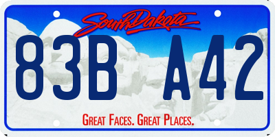 SD license plate 83BA42