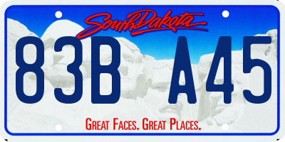 SD license plate 83BA45