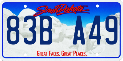 SD license plate 83BA49