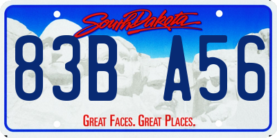 SD license plate 83BA56
