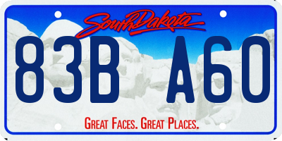 SD license plate 83BA60