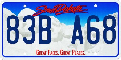 SD license plate 83BA68