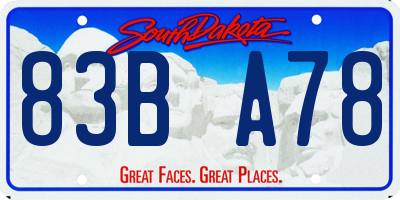 SD license plate 83BA78