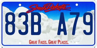SD license plate 83BA79