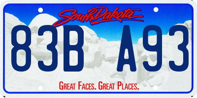 SD license plate 83BA93