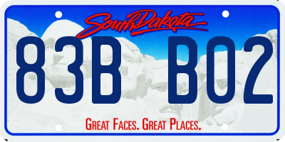 SD license plate 83BB02