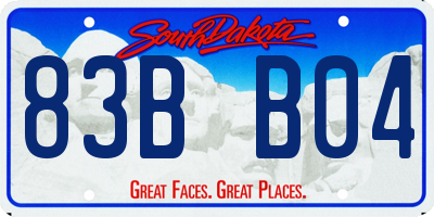 SD license plate 83BB04