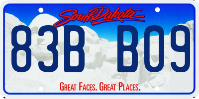 SD license plate 83BB09