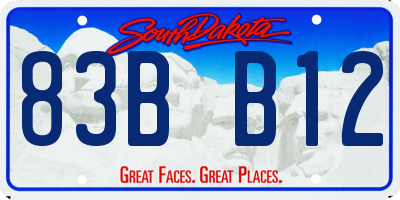 SD license plate 83BB12