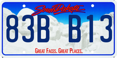 SD license plate 83BB13