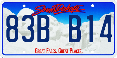 SD license plate 83BB14