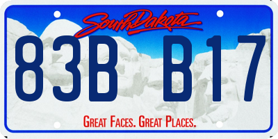 SD license plate 83BB17