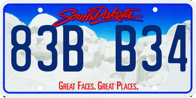 SD license plate 83BB34