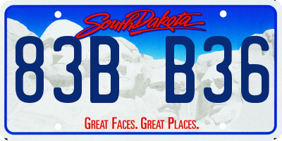 SD license plate 83BB36