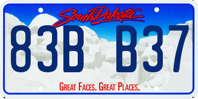 SD license plate 83BB37