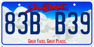 SD license plate 83BB39