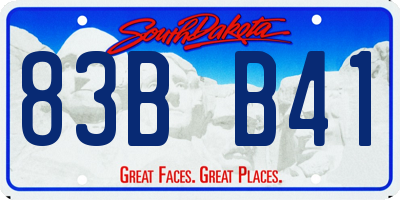 SD license plate 83BB41