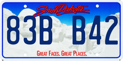 SD license plate 83BB42