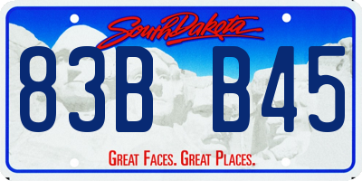 SD license plate 83BB45