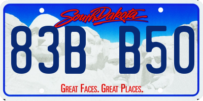 SD license plate 83BB50