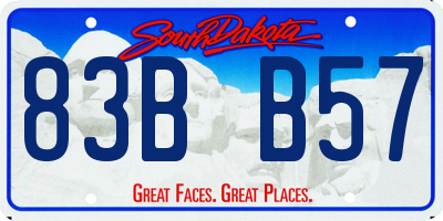 SD license plate 83BB57