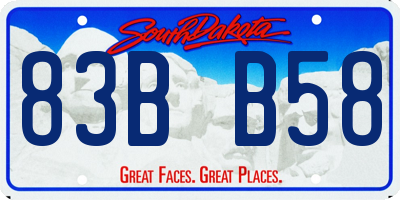 SD license plate 83BB58